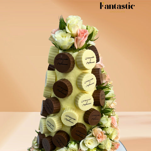 Chocolate Tower with a Congratulating Sentence (#27)