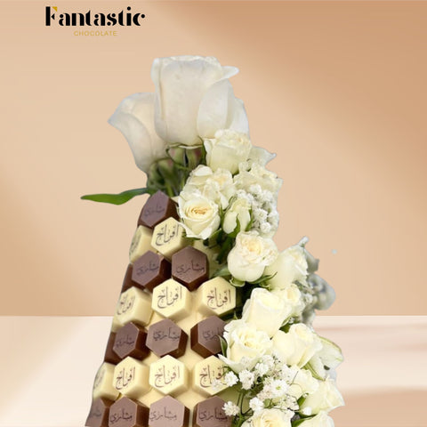 Chocolate Tower with a Congratulating Sentence (#21)