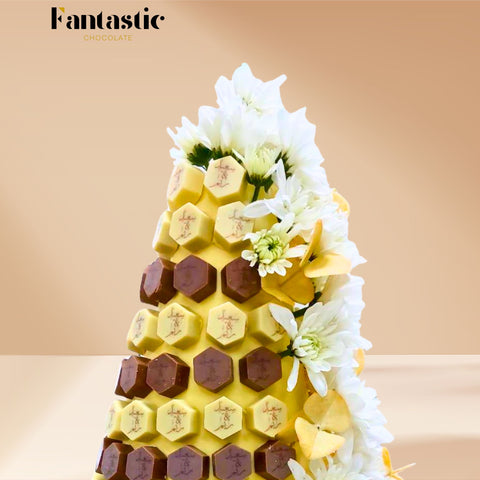 Chocolate Tower with a Congratulating Sentence (#18)