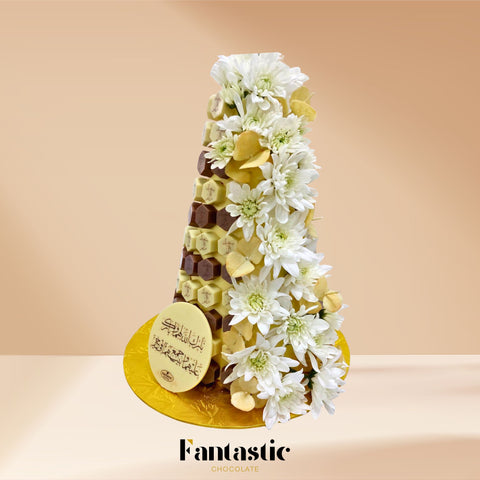 Chocolate Tower with a Congratulating Sentence (#18)
