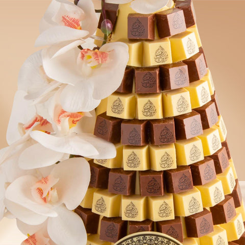 Chocolate Tower with a Congratulating Sentence (#10)