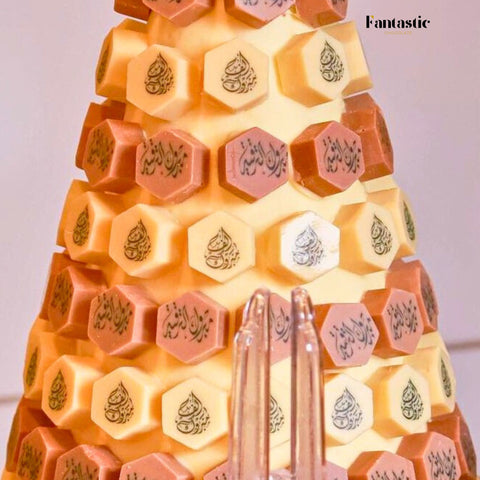 Hexagon Chocolates Tower with a Congratulating Sentence (#6)