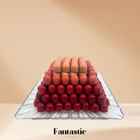 Crystal Tray of Red Color Chocolates