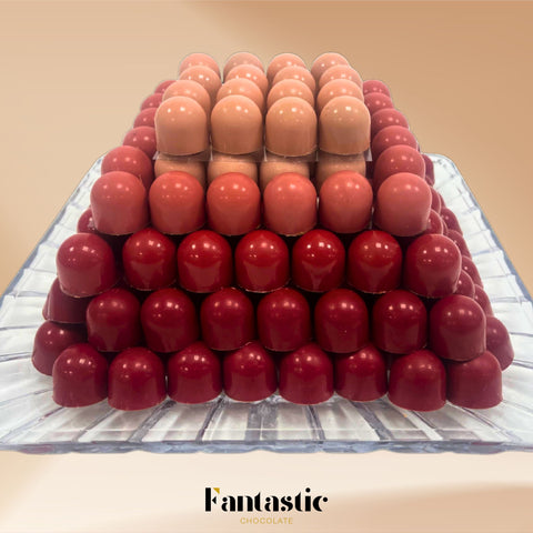 Crystal Tray of Red Color Chocolates