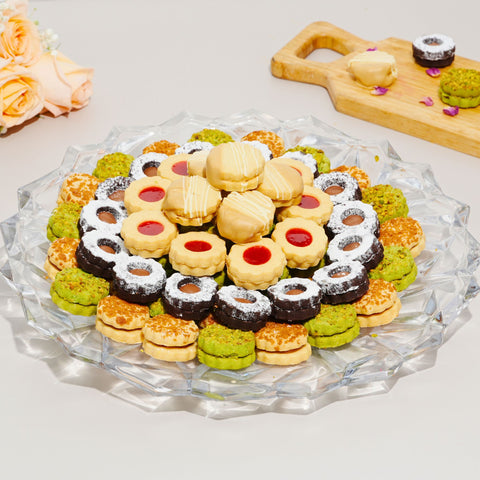 Plate of Assorted Petit Four Biscuits - Fantastic Chocolate