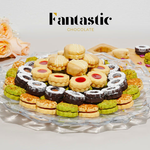 Plate of Assorted Petit Four Biscuits - Fantastic Chocolate