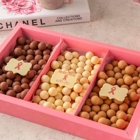 Breast Cancer Awareness Decorated Chocolate Balls Box - Fantastic Chocolate