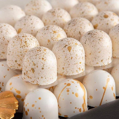 Tray of White and Gold Chocolate - Fantastic Chocolate
