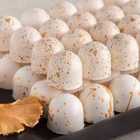 Tray of White and Gold Chocolate - Fantastic Chocolate