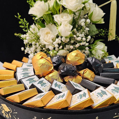 Black Graduation Cap Chocolate Box - Fantastic Chocolate