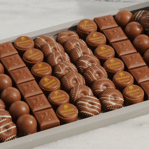 Gray Wooden Chocolates Tray - Fantastic Chocolate