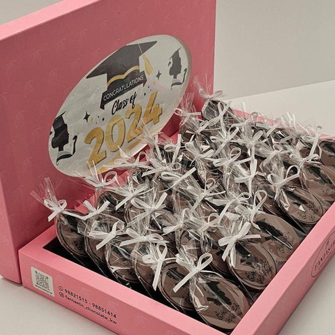 Pink Graduation Chocolate Box with Name Printed - Fantastic Chocolate