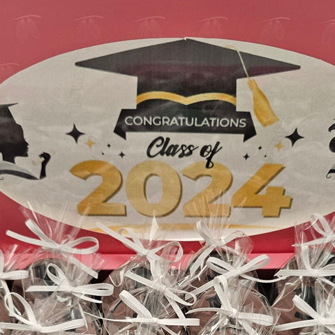 Pink Graduation Chocolate Box with Name Printed - Fantastic Chocolate