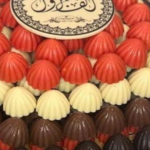 Crystal Tray of 4 Color Chocolates - Fantastic Chocolate