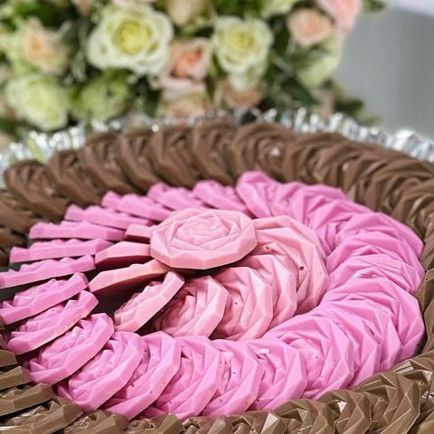 Rose Ombre Chocolate Crystal Tray - Fantastic Chocolate