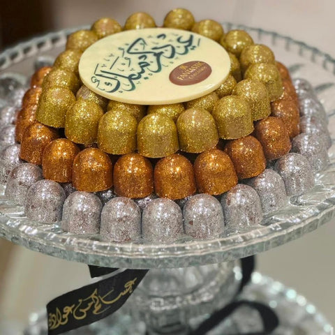 3 Colors of Glittery Chocolate - Crystal Tray - Fantastic Chocolate