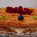 Round Kanafa with Cream Plate - Fantastic Chocolate