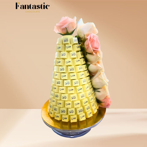 Chocolate Tower with a Congratulating Sentence (#30)