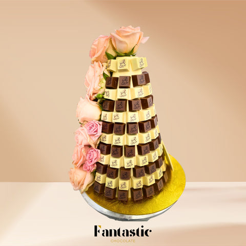 Chocolate Tower with a Congratulating Sentence (#26)