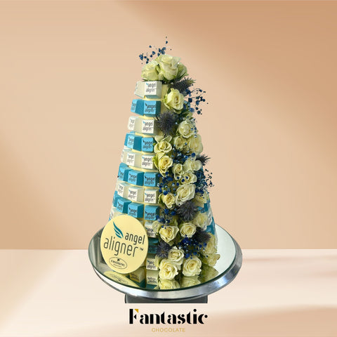 Chocolate Tower with a Congratulating Sentence (#25)