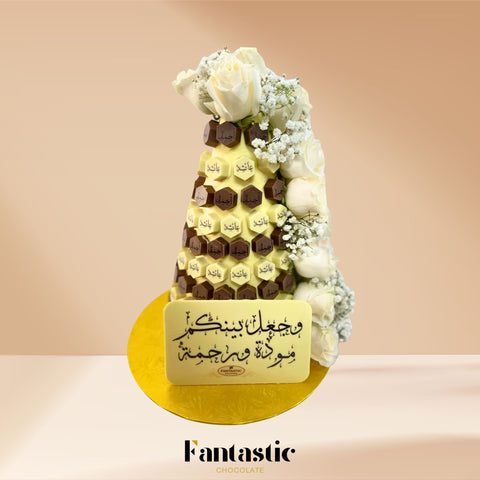 Chocolate Tower with a Congratulating Sentence (#20)