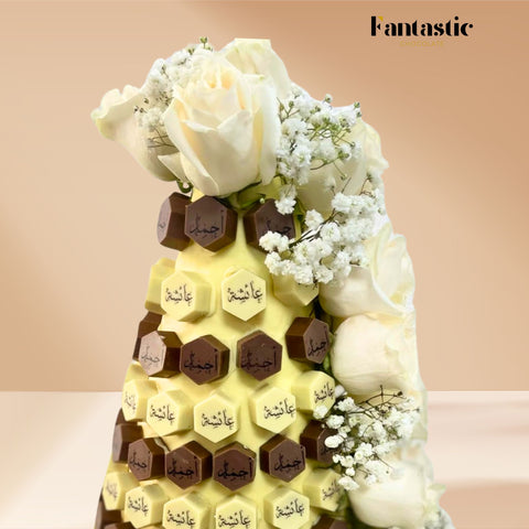 Chocolate Tower with a Congratulating Sentence (#20)
