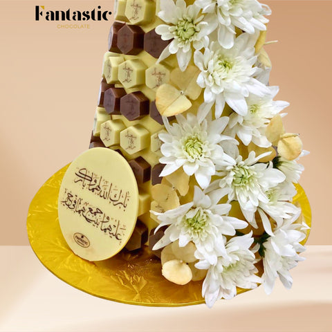 Chocolate Tower with a Congratulating Sentence (#18)
