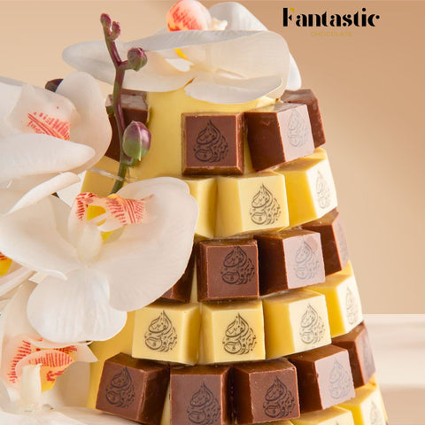 Chocolate Tower with a Congratulating Sentence (#10)