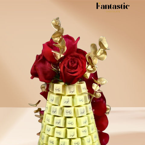 Chocolate Tower with a Congratulating Sentence (#14)