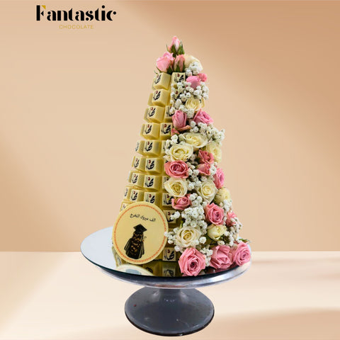 Chocolate Tower with a Congratulating Sentence (#38)