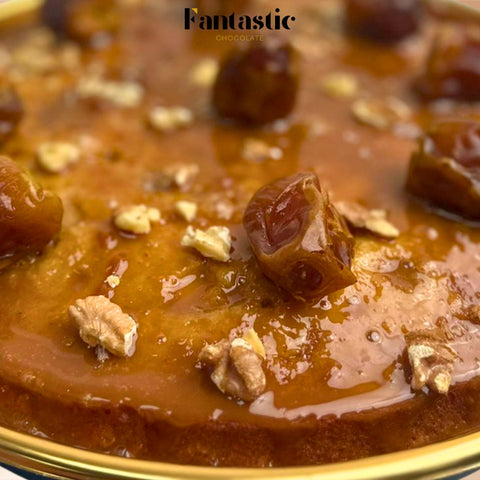 Date Cake with Caramel Sauce