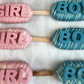 Baby Gender Reveal Chocolate Lollipop - Blue\Pink - Fantastic Chocolate