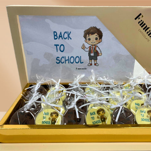 Back to School Chocolate Box with Name Printed 30 pieces - Fantastic Chocolate