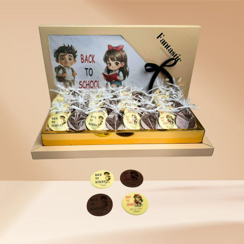 Back to School Chocolate Box with Name Printed 40 pieces - Fantastic Chocolate