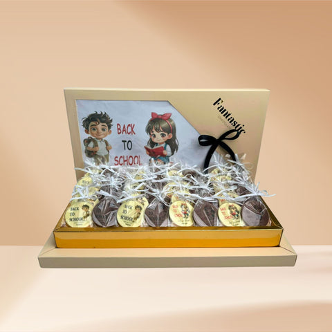 Back to School Chocolate Box with Name Printed 40 pieces - Fantastic Chocolate