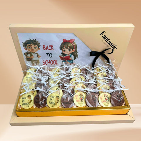 Back to School Chocolate Box with Name Printed 40 pieces - Fantastic Chocolate