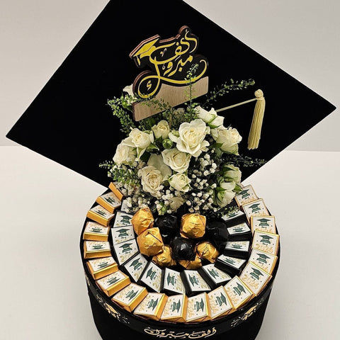 Black Graduation Cap Chocolate Box - Fantastic Chocolate