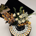 Black Graduation Cap Chocolate Box with Chocolate Sticks - Fantastic Chocolate