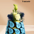 Blue Chocolate Tower with a Congratulating Sentence (24) - Fantastic Chocolate