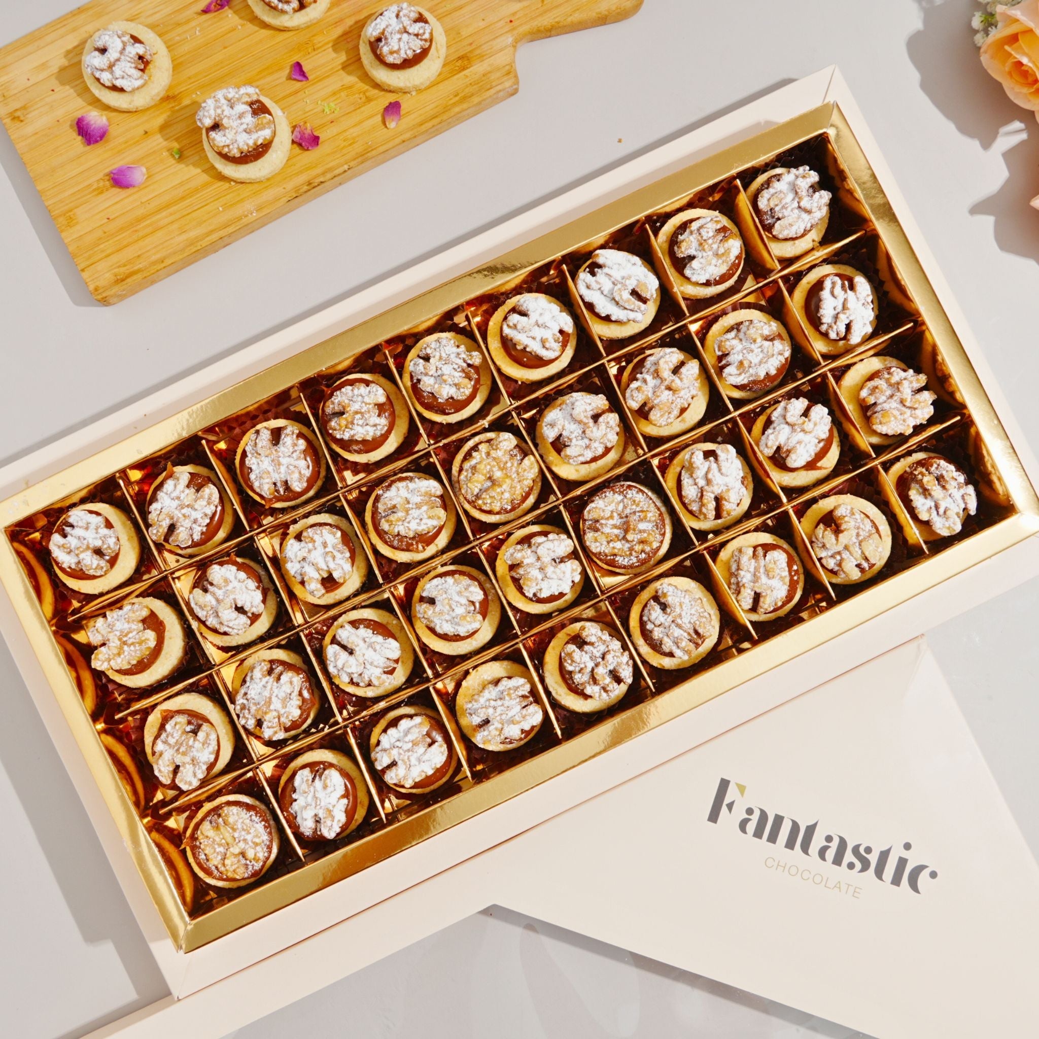 Box of Walnut Ghraiba - Fantastic Chocolate