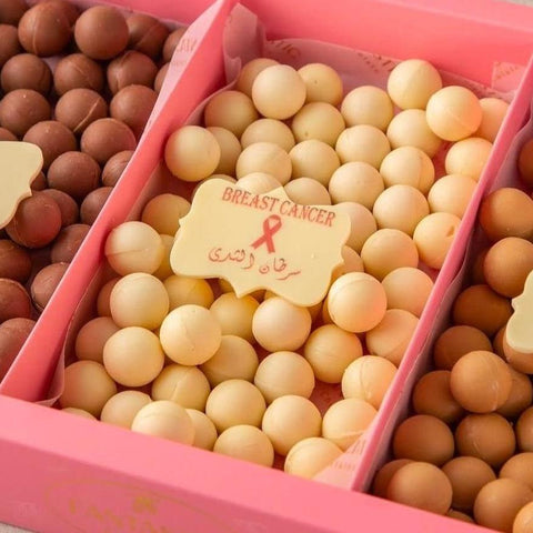 Breast Cancer Awareness Decorated Chocolate Balls Box - Fantastic Chocolate