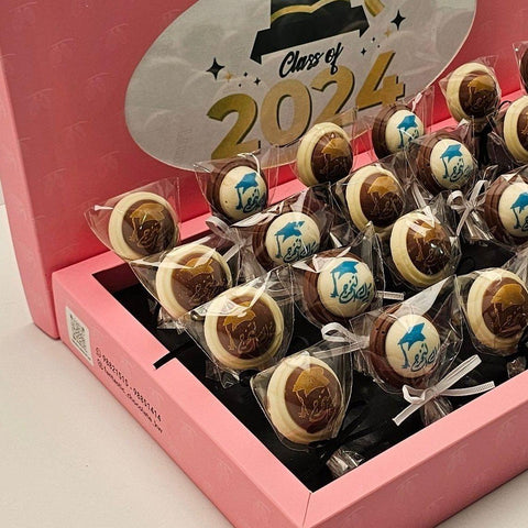 Chocolate Lollipop Graduation Box 24 Pieces - Fantastic Chocolate