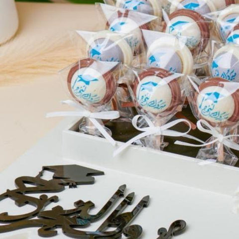 Chocolate Lollipop Graduation Congratulations Tray - Fantastic Chocolate