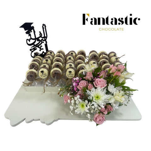 Chocolate Lollipop Graduation with Printed Name - Fantastic Chocolate