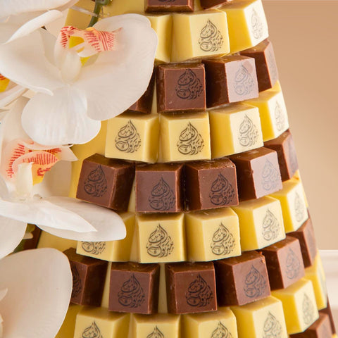 Chocolate Tower with a Congratulating Sentence (10) - Fantastic Chocolate