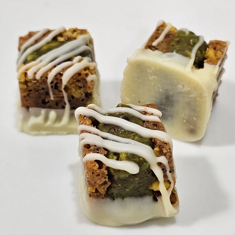 Crunchy Pistachio Caramel Chocolate - Fantastic Chocolate