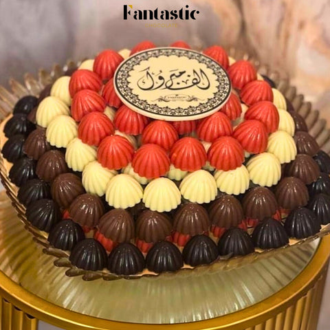 Crystal Tray of 4 Color Chocolates - Fantastic Chocolate