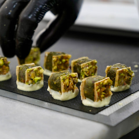 Crunchy Pistachio with Swiss White Chocolate - Fantastic Chocolate