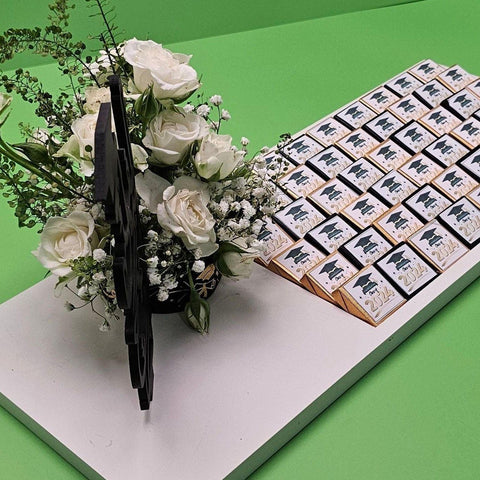 Graduation Chocolate Tray - Gold and Black Wraps - Fantastic Chocolate