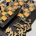 Graduation Chocolate Wooden Tray with Fresh Flowers - Fantastic Chocolate